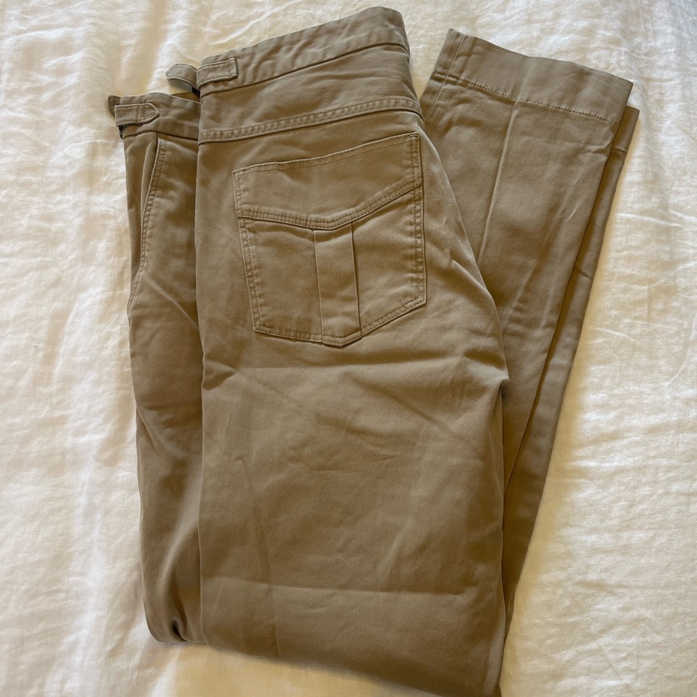 Michael Bastian, main line, no belt tab waist khaki pants